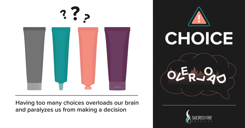 Have You Experienced Choice Overload? 1 Sacred Fire Creative choice overload
